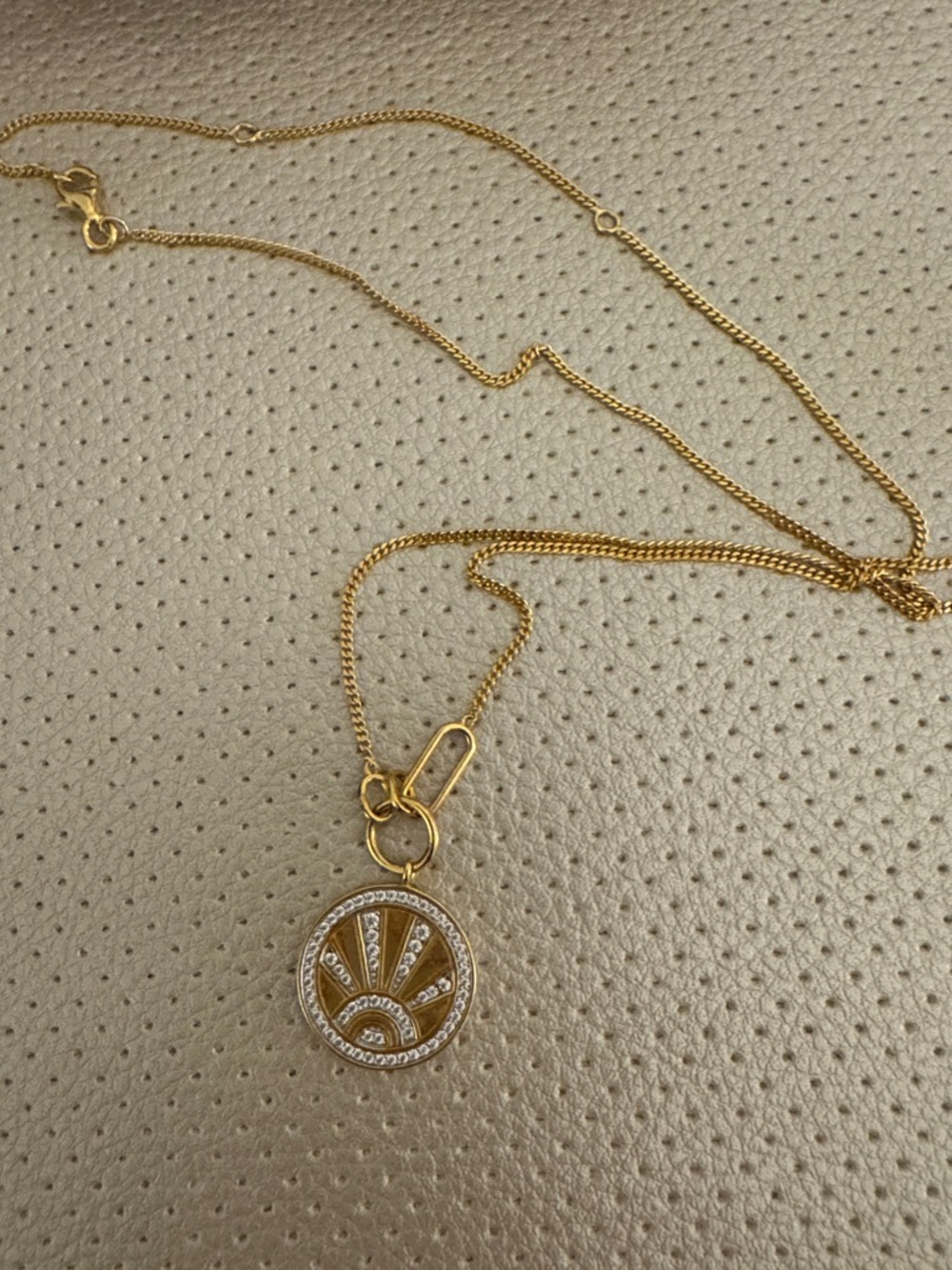 Authentic OCEAN Gold Sunburst Pendant Necklace - Elegant Women's Jewelry